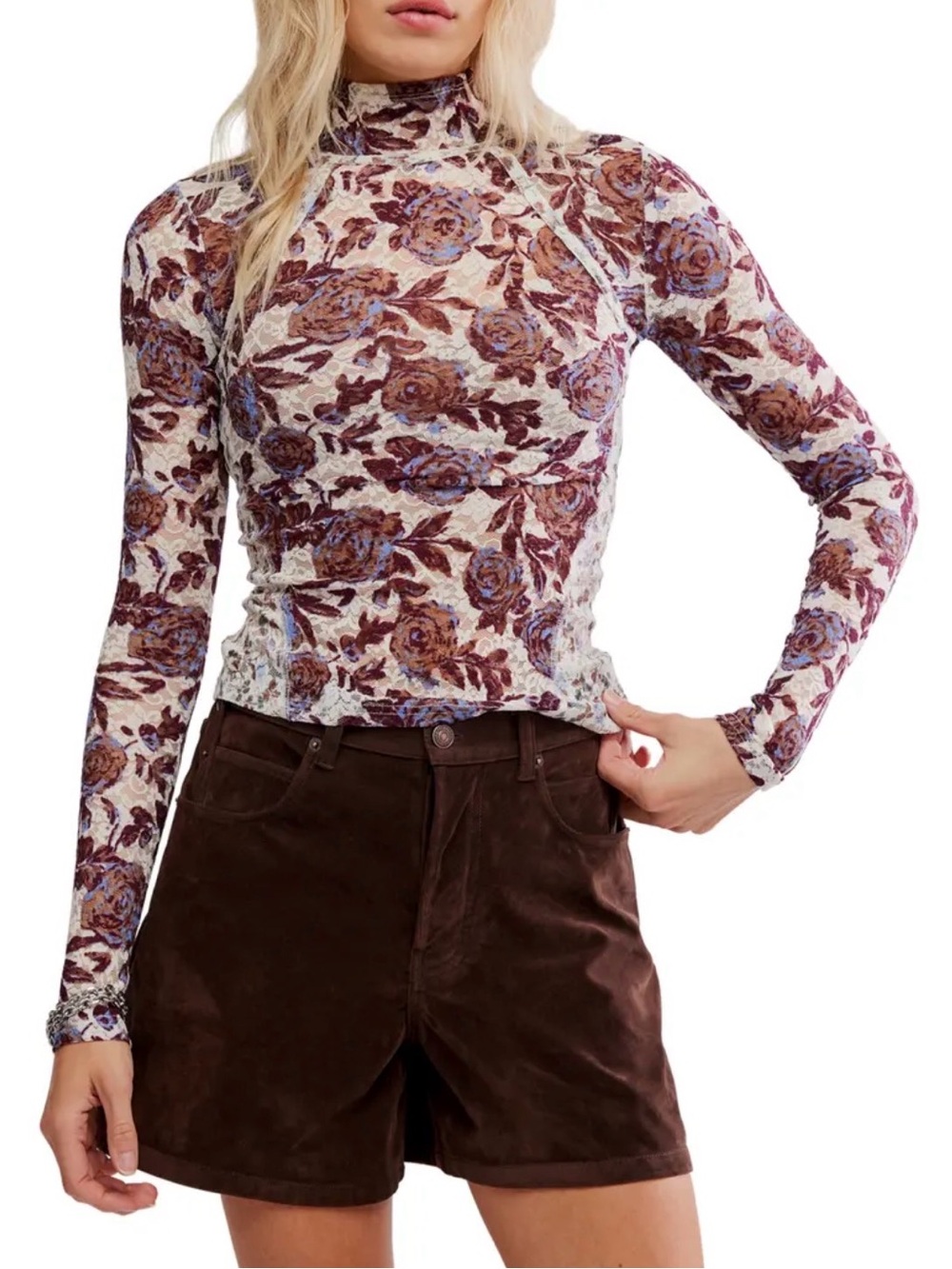 Free People Lyric Long Sleeve Top- Small